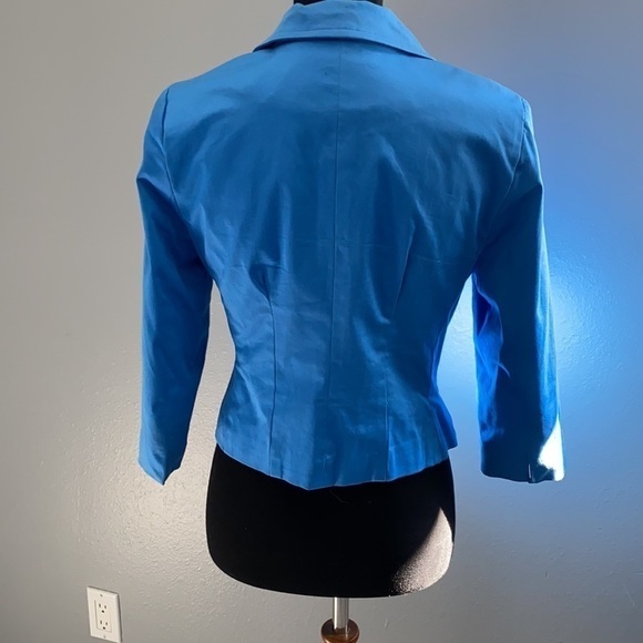 Light blue blazer size 8 shoulder pads - Picture 8 of 9